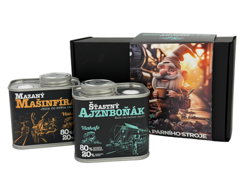 Vlakafe – Síla parního stroje – dárková sada