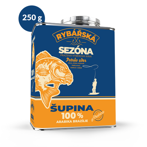 Plechový kanystr s dárkovou kávou Rybářská - Šupina Fixi Coffee