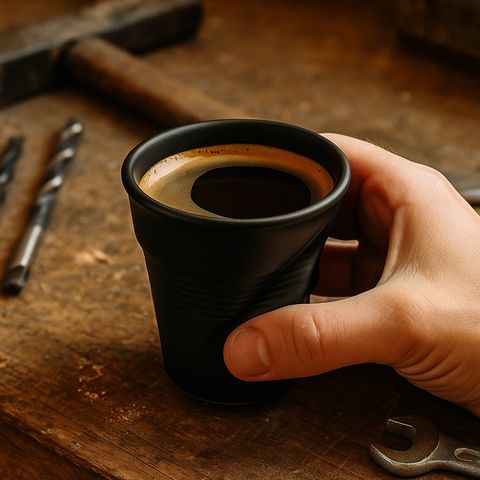 Pomačkaný hrnek Fixi Coffee