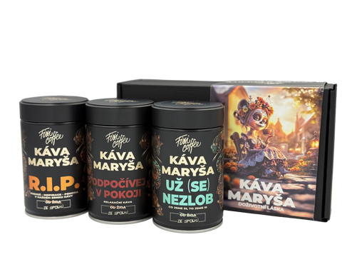 Káva Maryša – V trojce a poprvé – degustační sada (3x150 g)