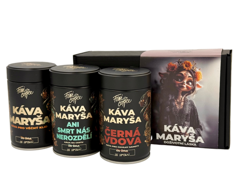 Káva Maryša – V trojce a podruhé – degustační sada (3x150 g)
