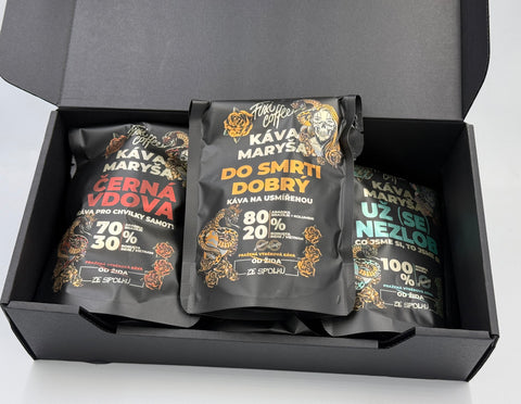 Káva Maryša – Ve velkém balíku – degustační sada (6x100 g)