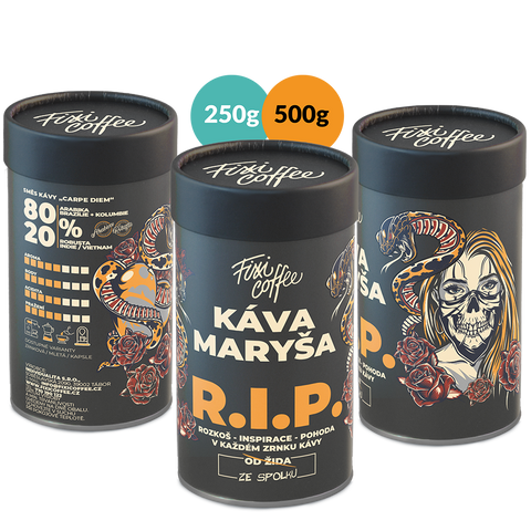 Fixi Coffee Maryša - R.I.P. - směs výběrové kávy v dárkové dóze