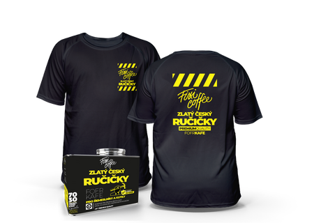 FOFR fešák – Zlatý český ručičky (kafe + tričko)