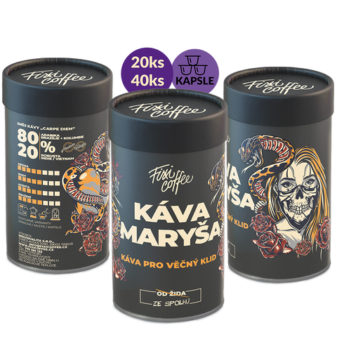 Fixi Coffee Maryša - Káva Maryša-  kapsle typu Nespresso v dárkové dóze